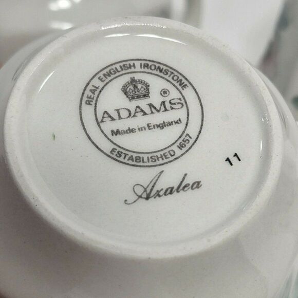 Set of 6 ADAMS Azalea  Ironstone Teacups England - Picture 9 of 11